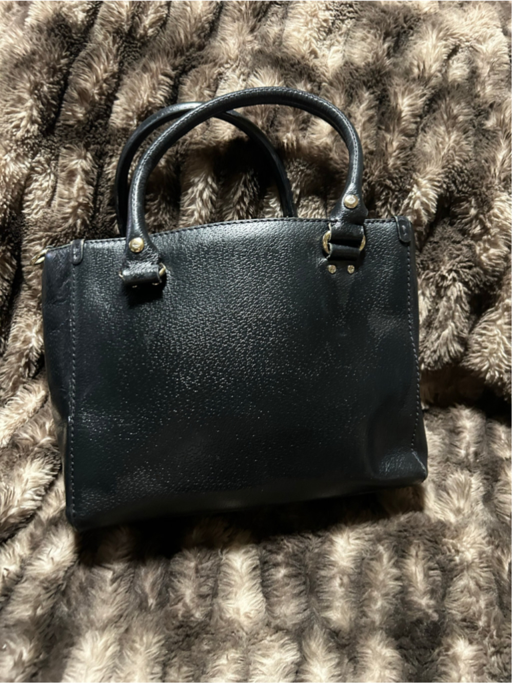 Women's Kate Spade Black Leather Satchel Handbag, One Size - Picture 3 of 9
